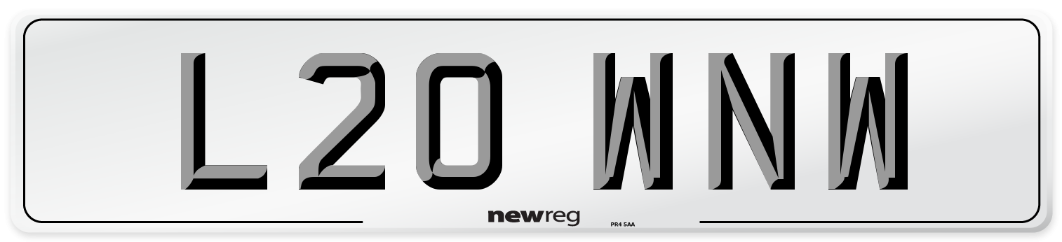L20 WNW Number Plate from New Reg